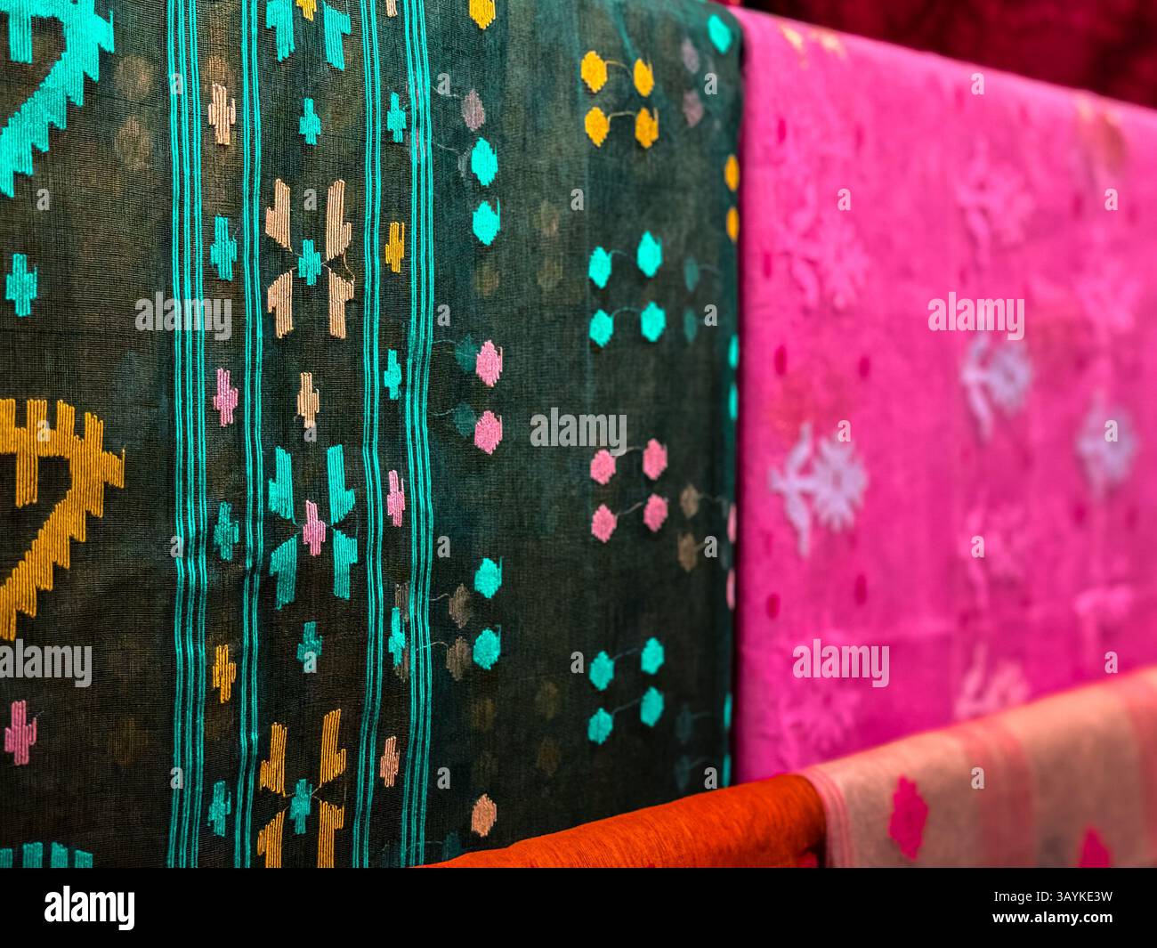 Off White Half Silk Jamdani Saree